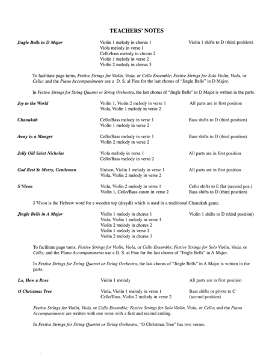 Festive Strings for String Quartet or String Orchestra String Quartet scores gallery preview page 4