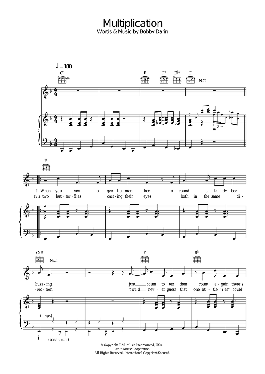 Multiplication Violin Solo scores gallery preview page 1