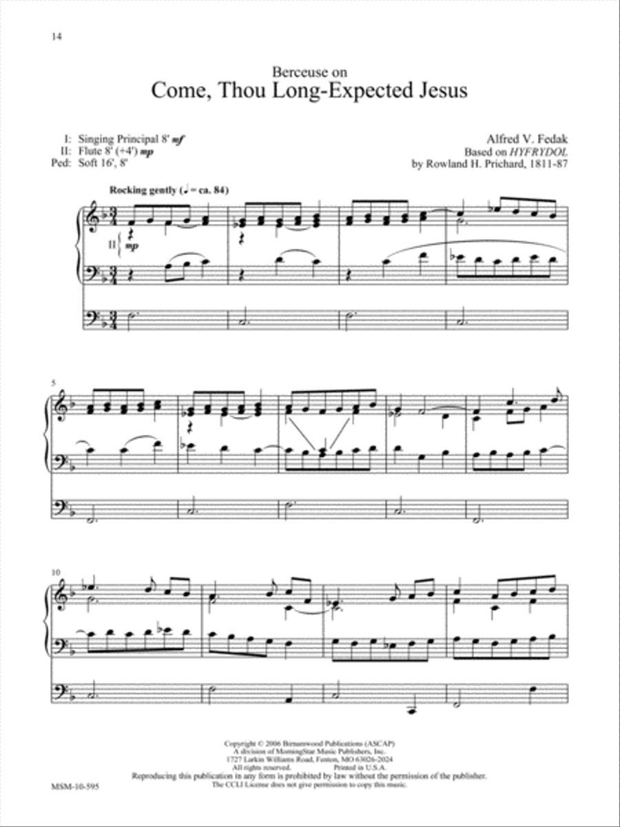 A Wesley Organbook: Eight Hymn Tune Preludes Organ scores gallery preview page 3