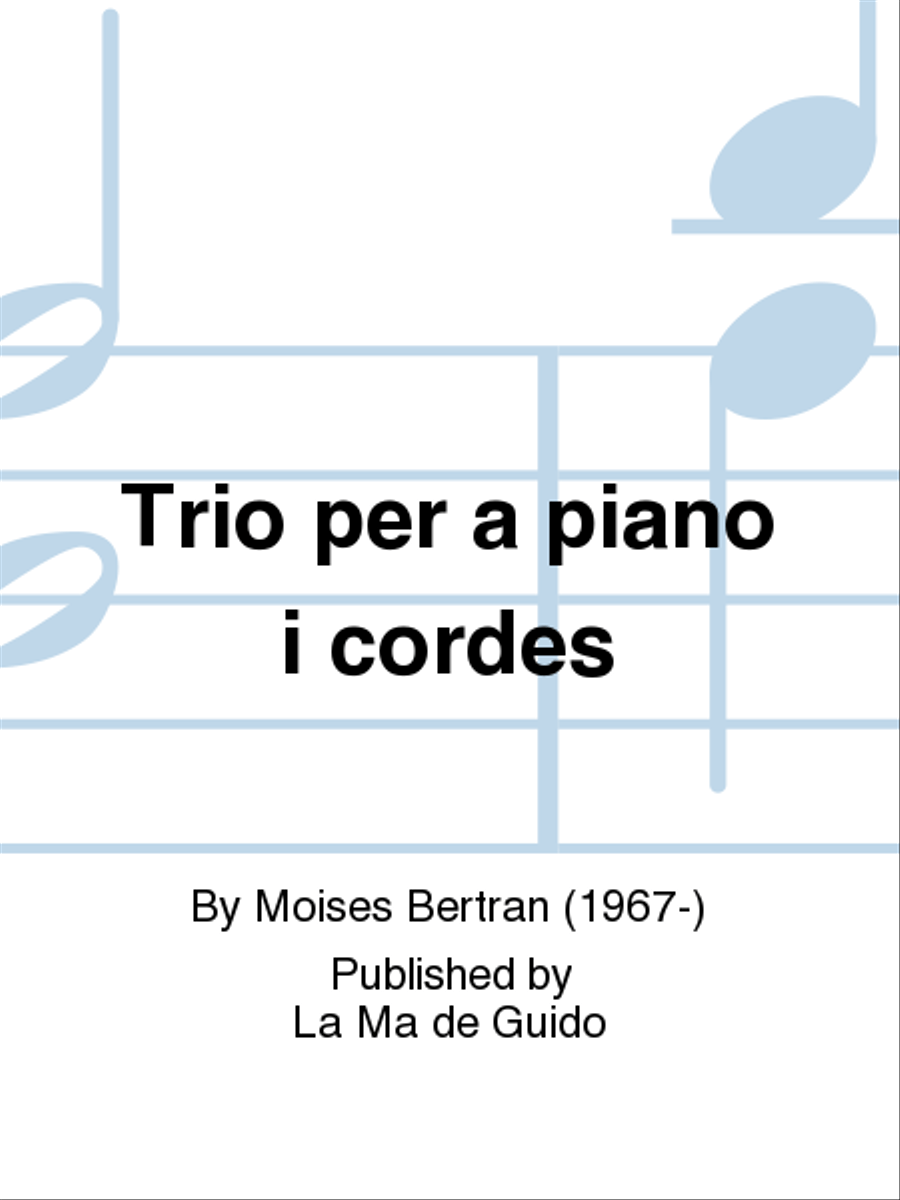 Trio per a piano i cordes Piano scores gallery preview page 1