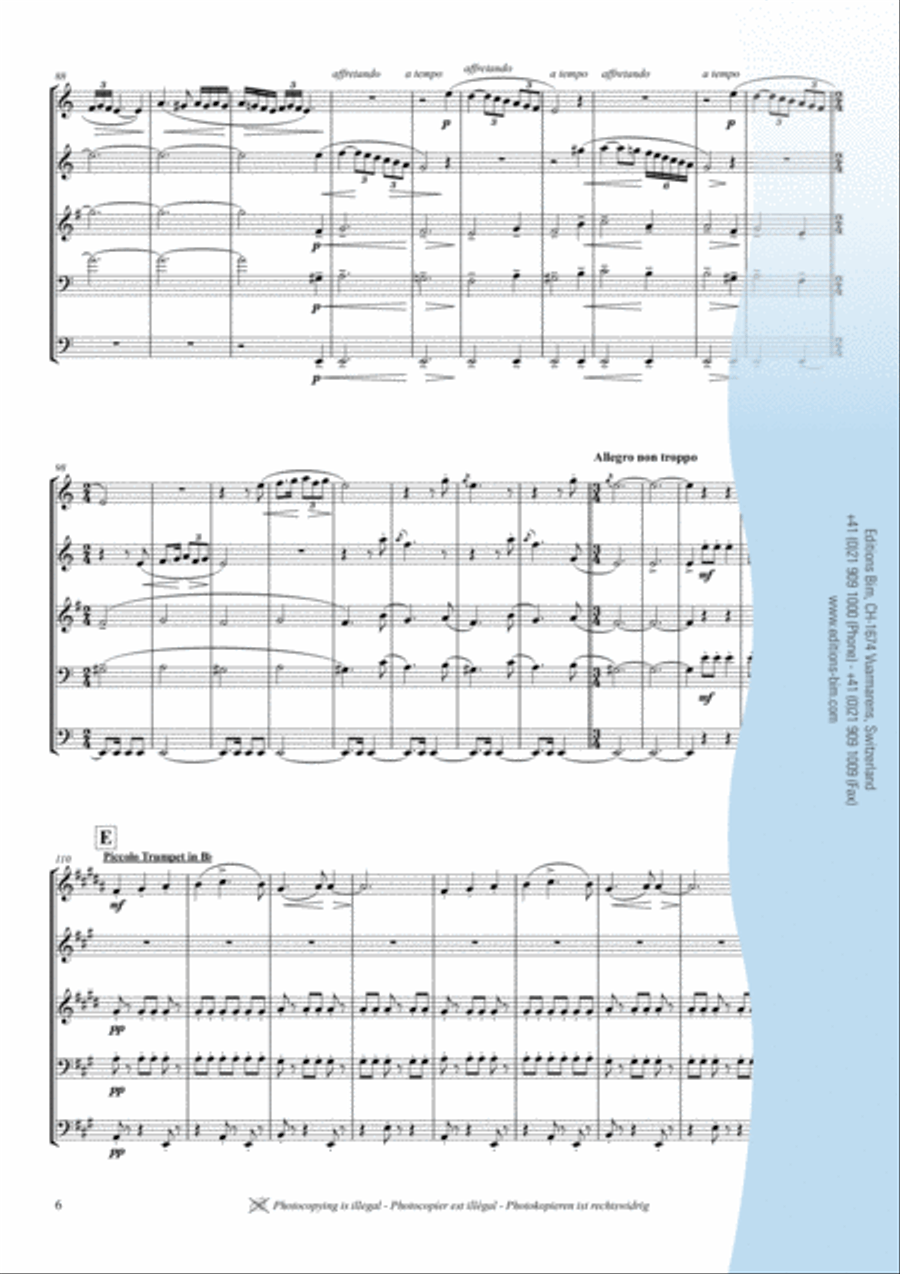 La Revoltosa Brass Quintet scores gallery preview page 5