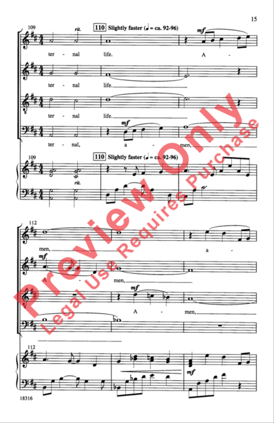 Make Me a Channel of Your Peace 4-Part scores gallery preview page 15