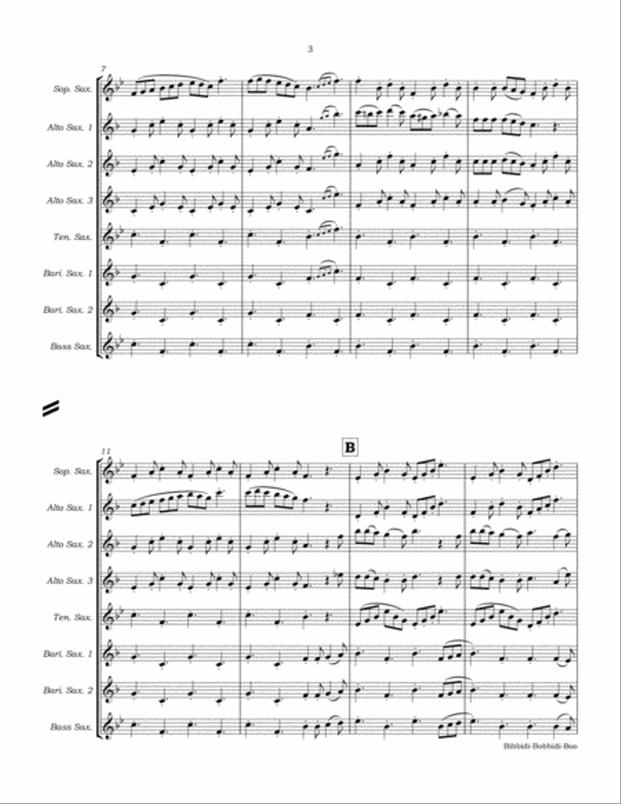 Put It Together (bibbidi Bobbidi Boo) Woodwind Ensemble scores gallery preview page 6