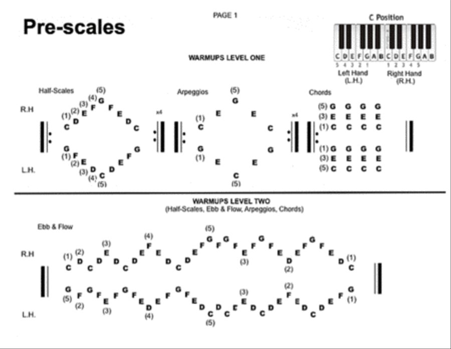 Warm Ups & Prescales Piano Method scores gallery preview page 2