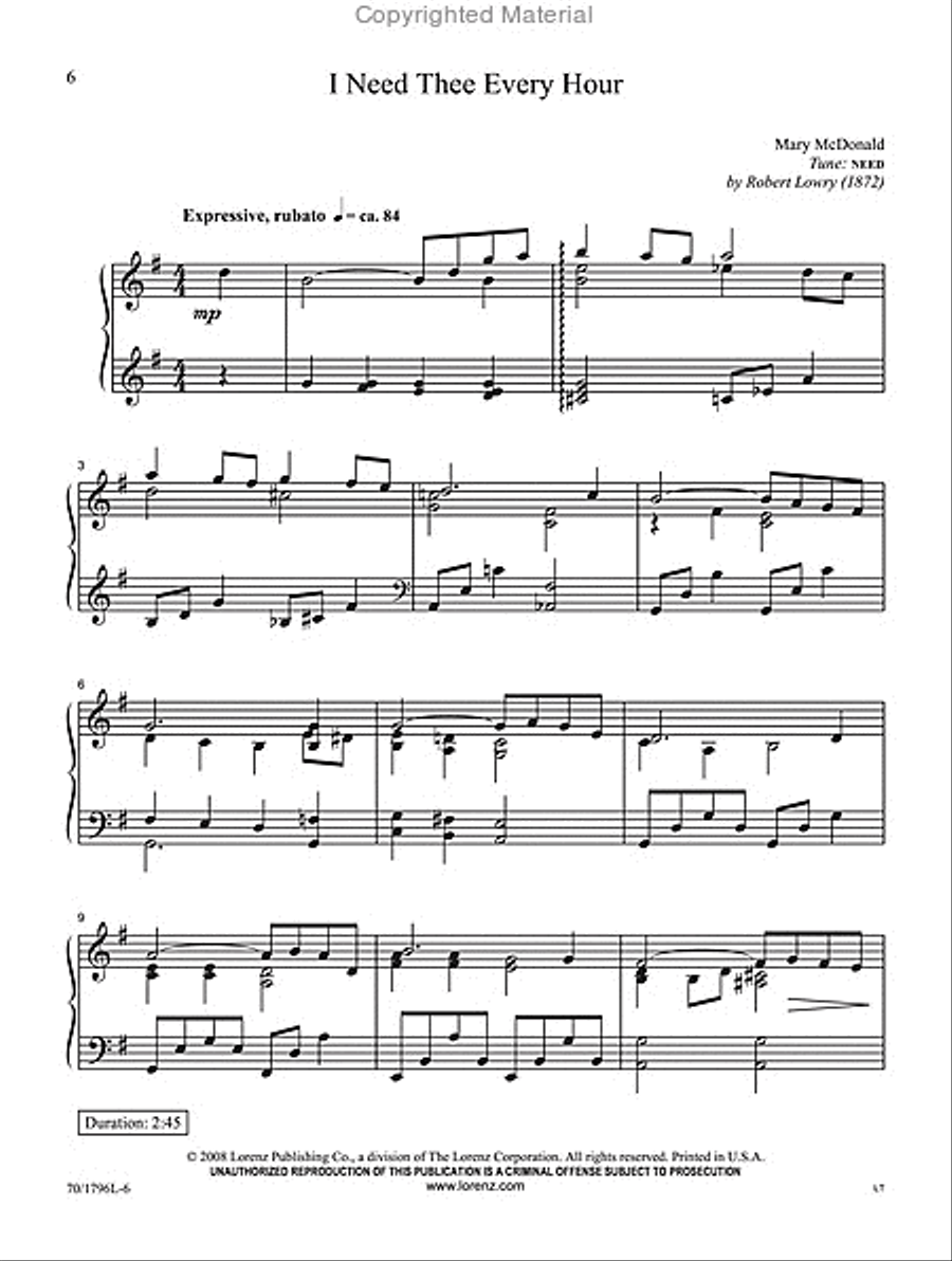 I Know Whom I Have Believed Piano Solo scores gallery preview page 5
