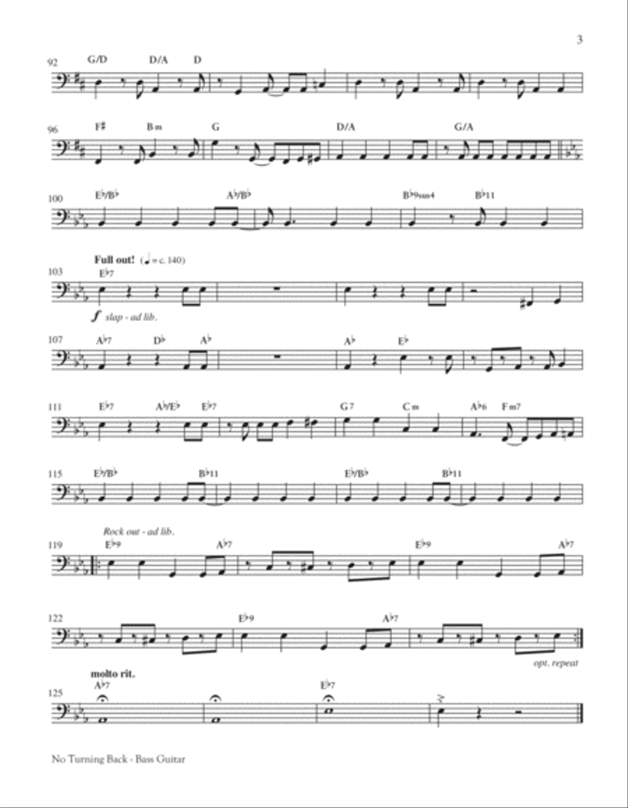 No Turning Back Unison Choir scores gallery preview page 7