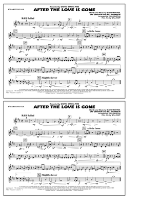 After the Love Has Gone (arr. Paul Murtha) - Eb Baritone Sax