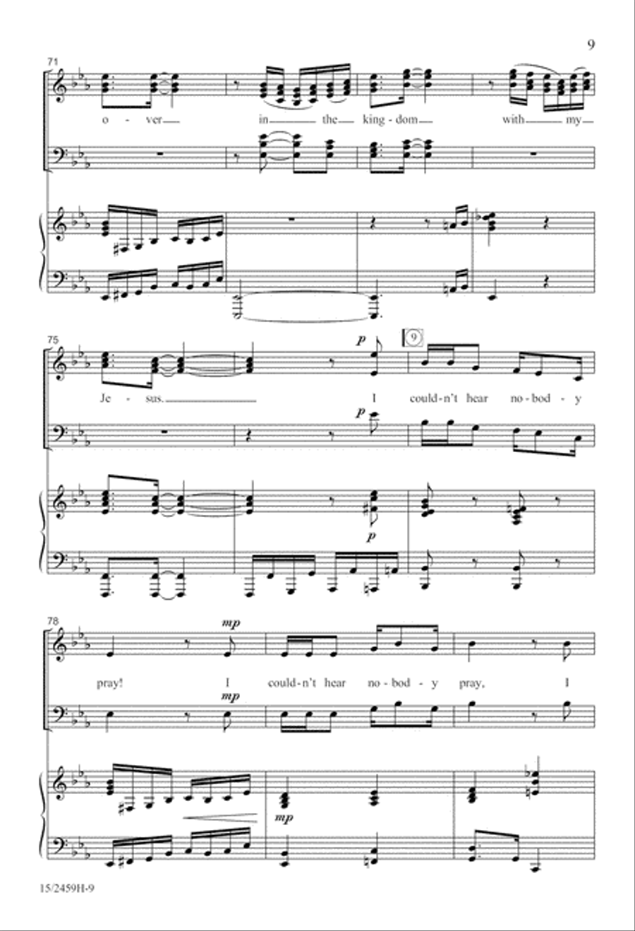 I Couldn't Hear Nobody Pray SSATBB scores gallery preview page 10