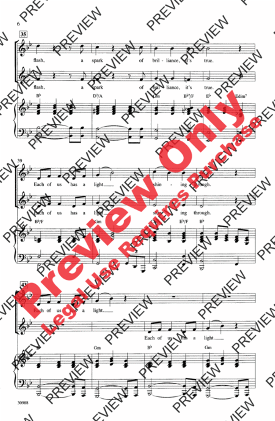 Each of Us Has a Light 2-Part scores gallery preview page 5