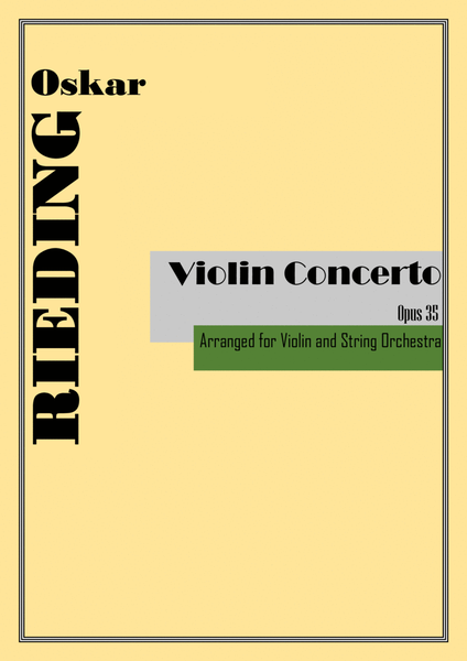 Violin Concerto Op.35(arr. for Violin and Strings)