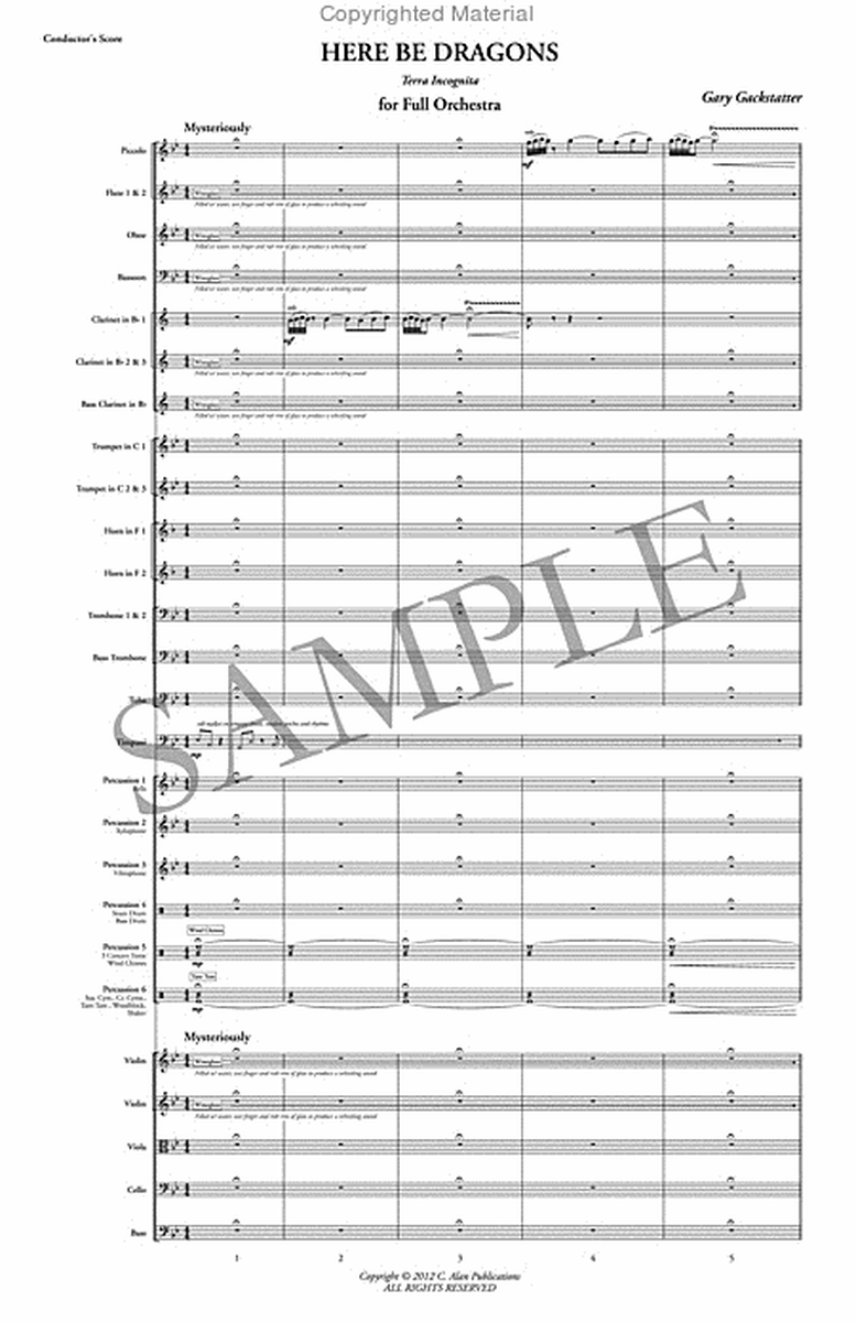 Here Be Dragons (orchestra score & parts) image number null
