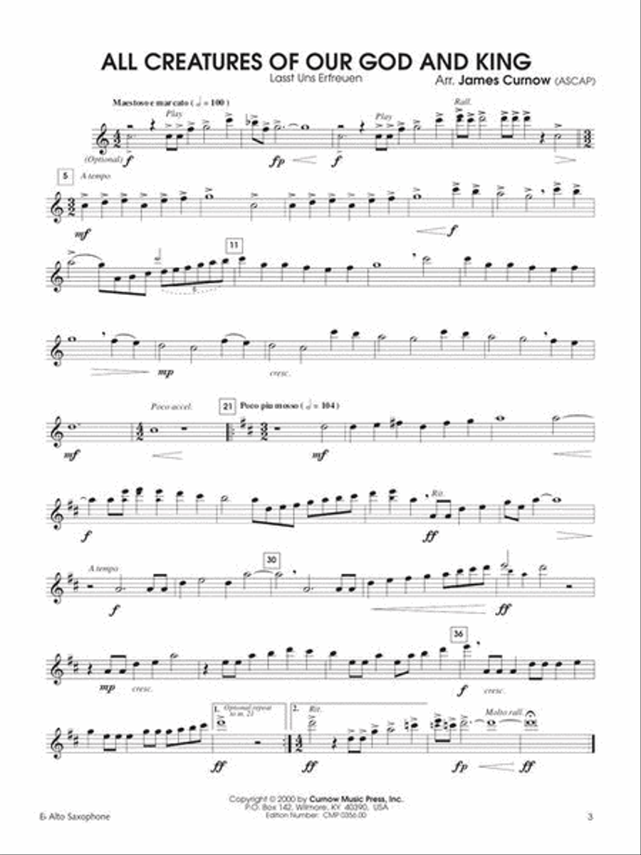 Great Hymns Alto Saxophone scores gallery preview page 5