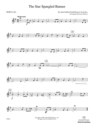 The Star-Spangled Banner: (wp) 1st Horn in E-flat