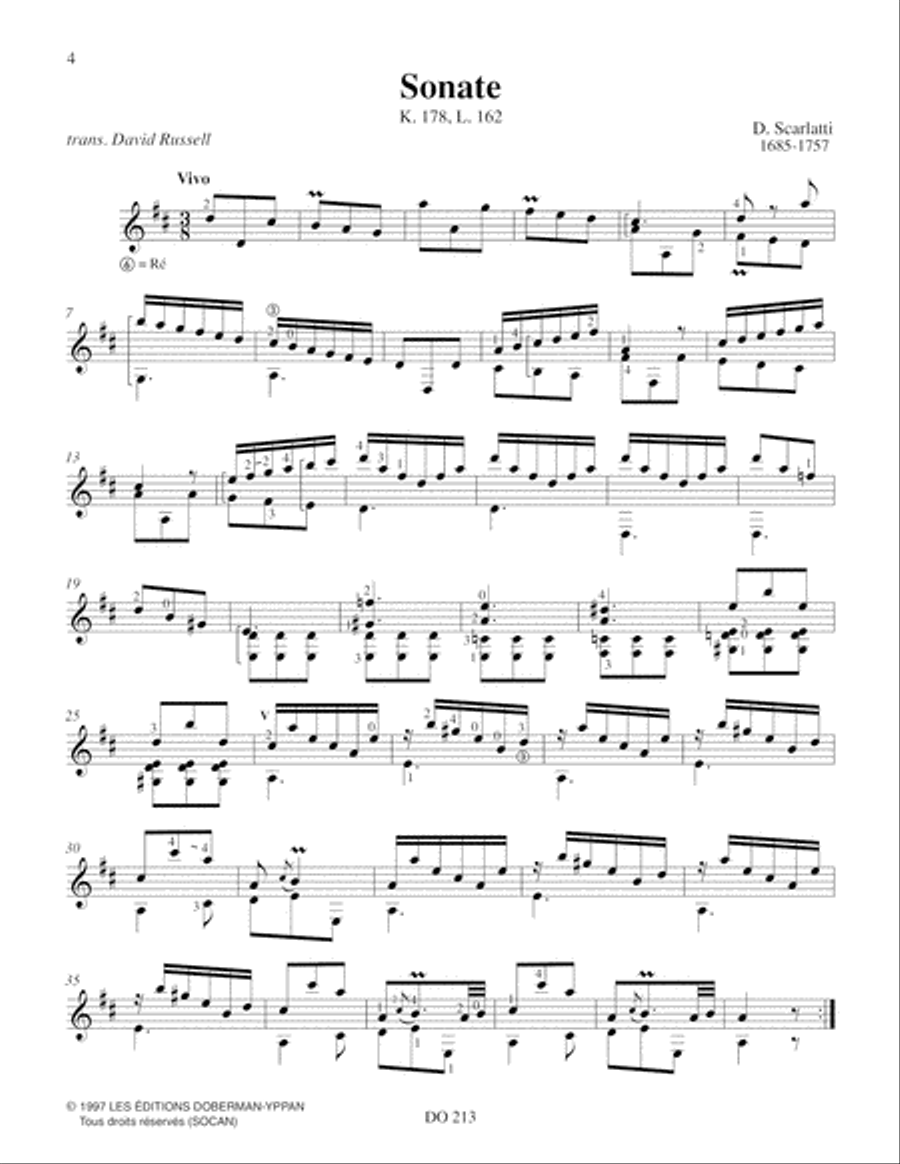 Six Sonates Classical Guitar scores gallery preview page 4