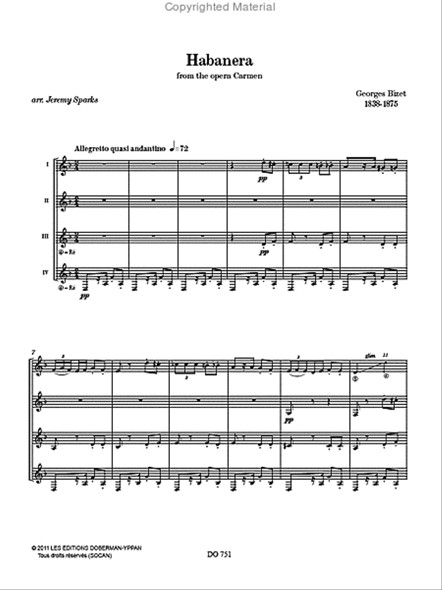 Selections from Carmen, vol. 1 Guitar Ensemble scores gallery preview page 2