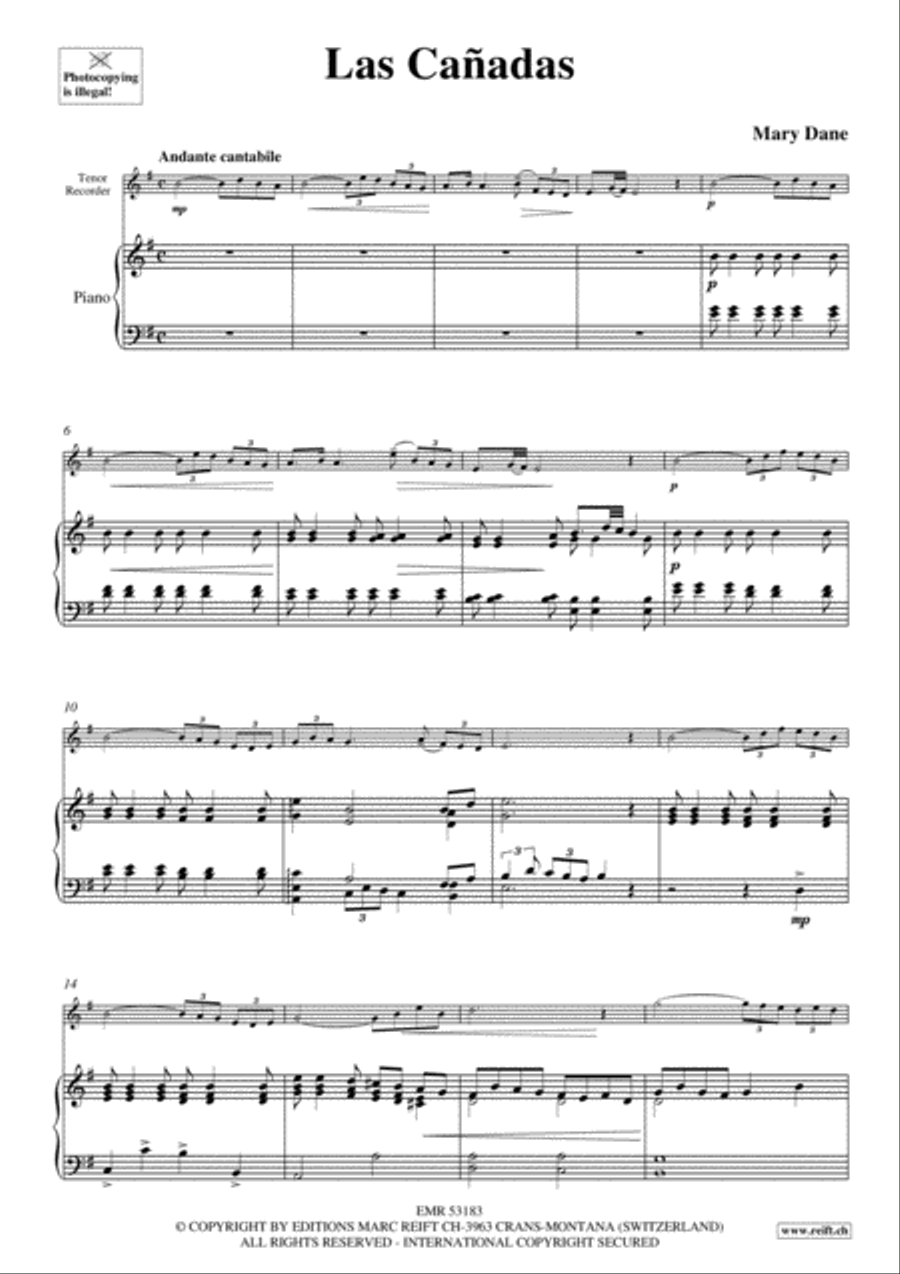 Las Canadas Tenor Recorder scores gallery preview page 3