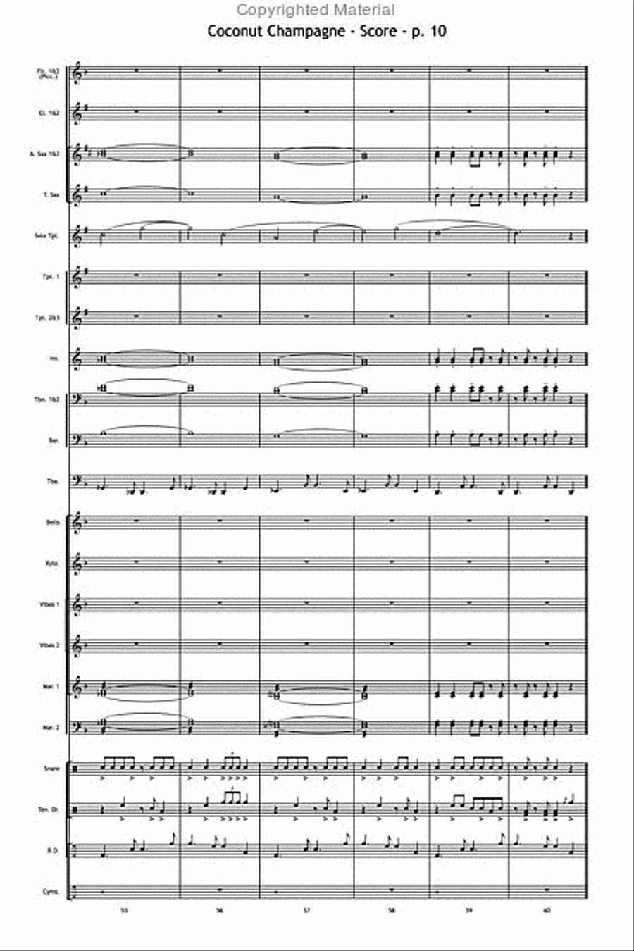 Coconut Champagne Coconut Champagne Marching Band scores gallery preview page 11