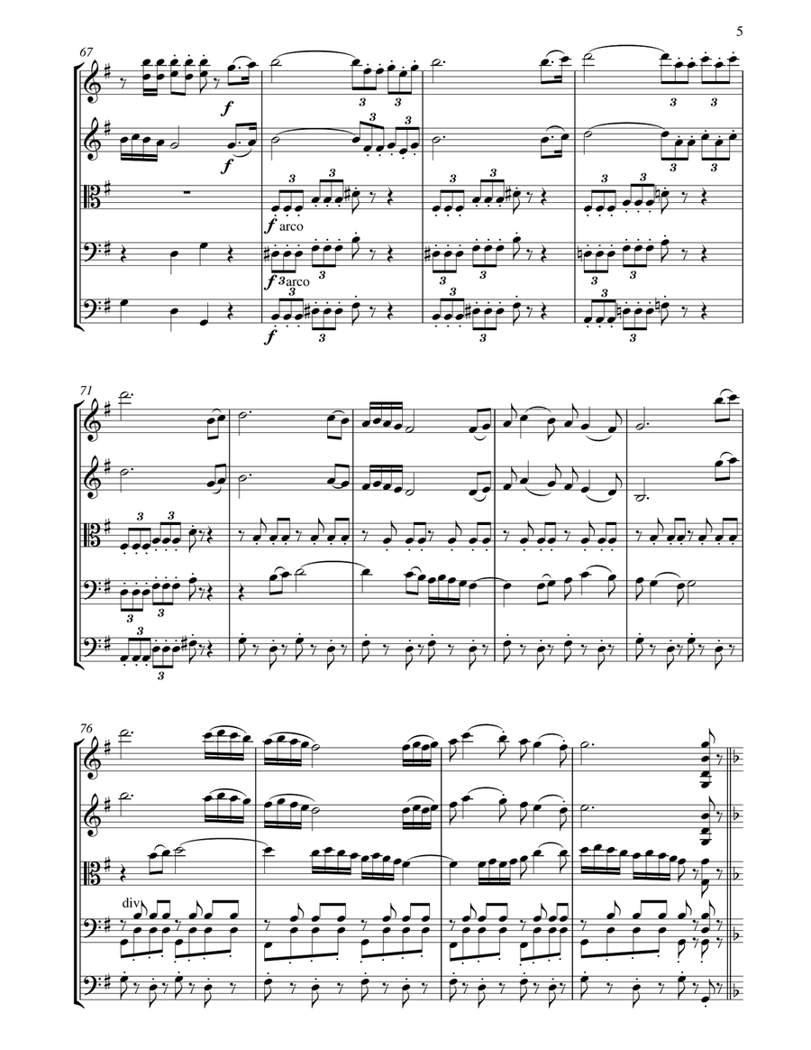 España cañí (Espana Cani) - Arranged for string Orchestra String Orchestra scores gallery preview page 5