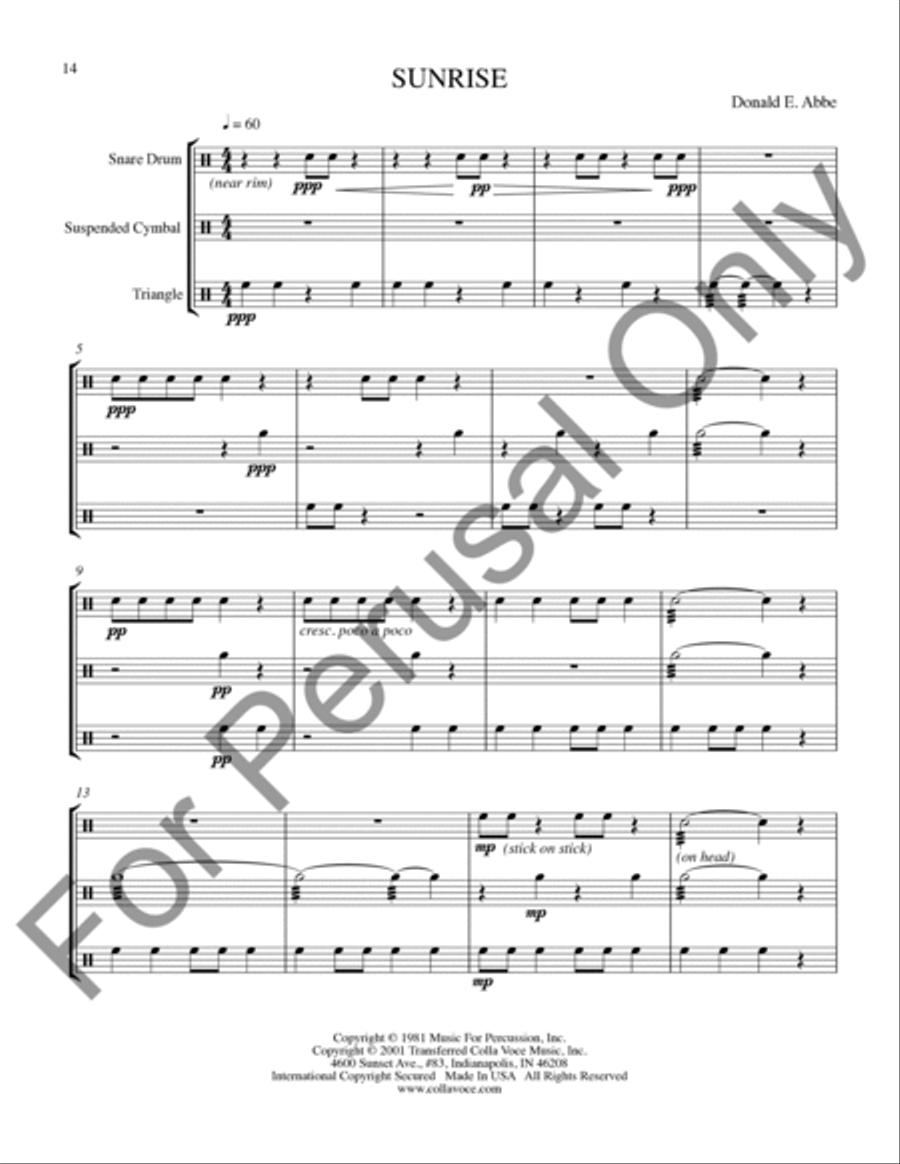Ten Elementary Percussion Ensembles Percussion Ensemble scores gallery preview page 15