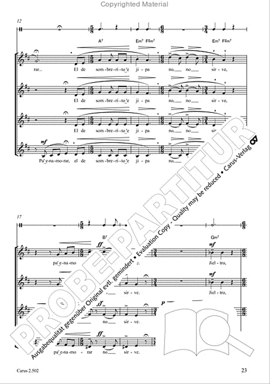 Makumbebe II. Latin American Choral Repertoire. Carmina mundi. Music + CD Choir scores gallery preview page 24