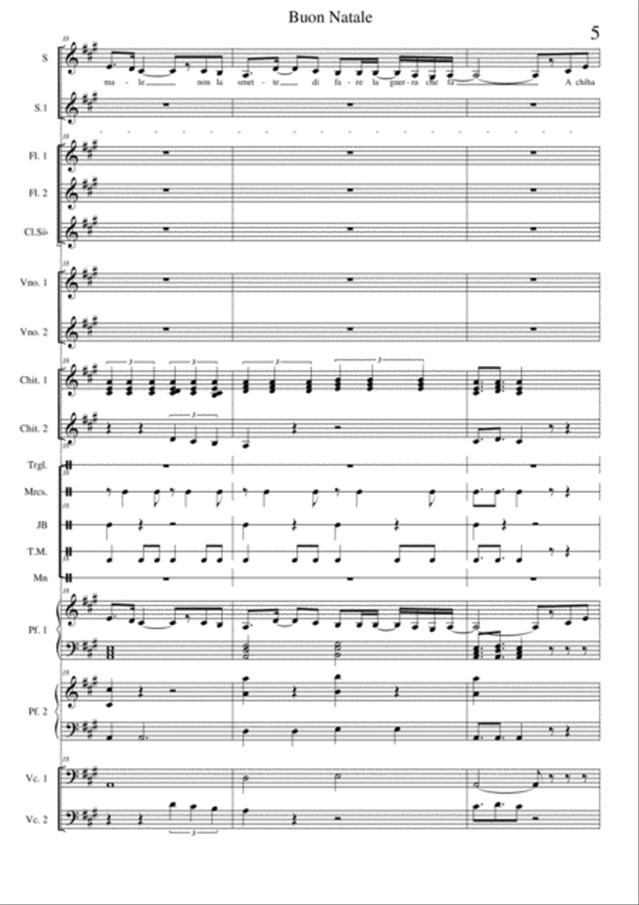 Buon Natale Buon Natale Choir scores gallery preview page 5
