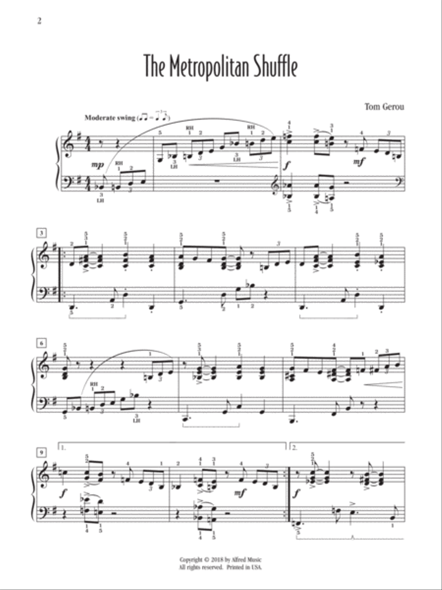 The Metropolitan Shuffle The Metropolitan Shuffle Piano Solo scores gallery preview page 1