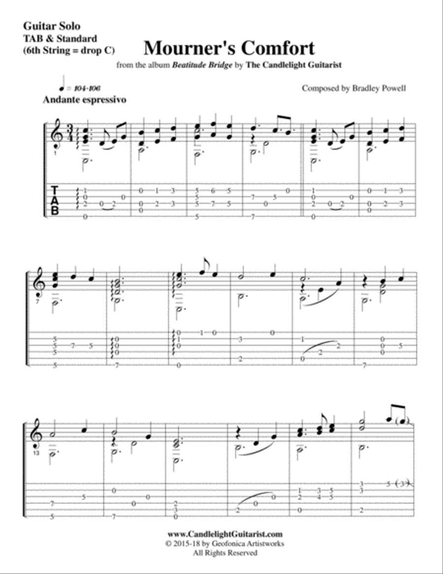Mourner's Comfort Acoustic Guitar scores gallery preview page 2