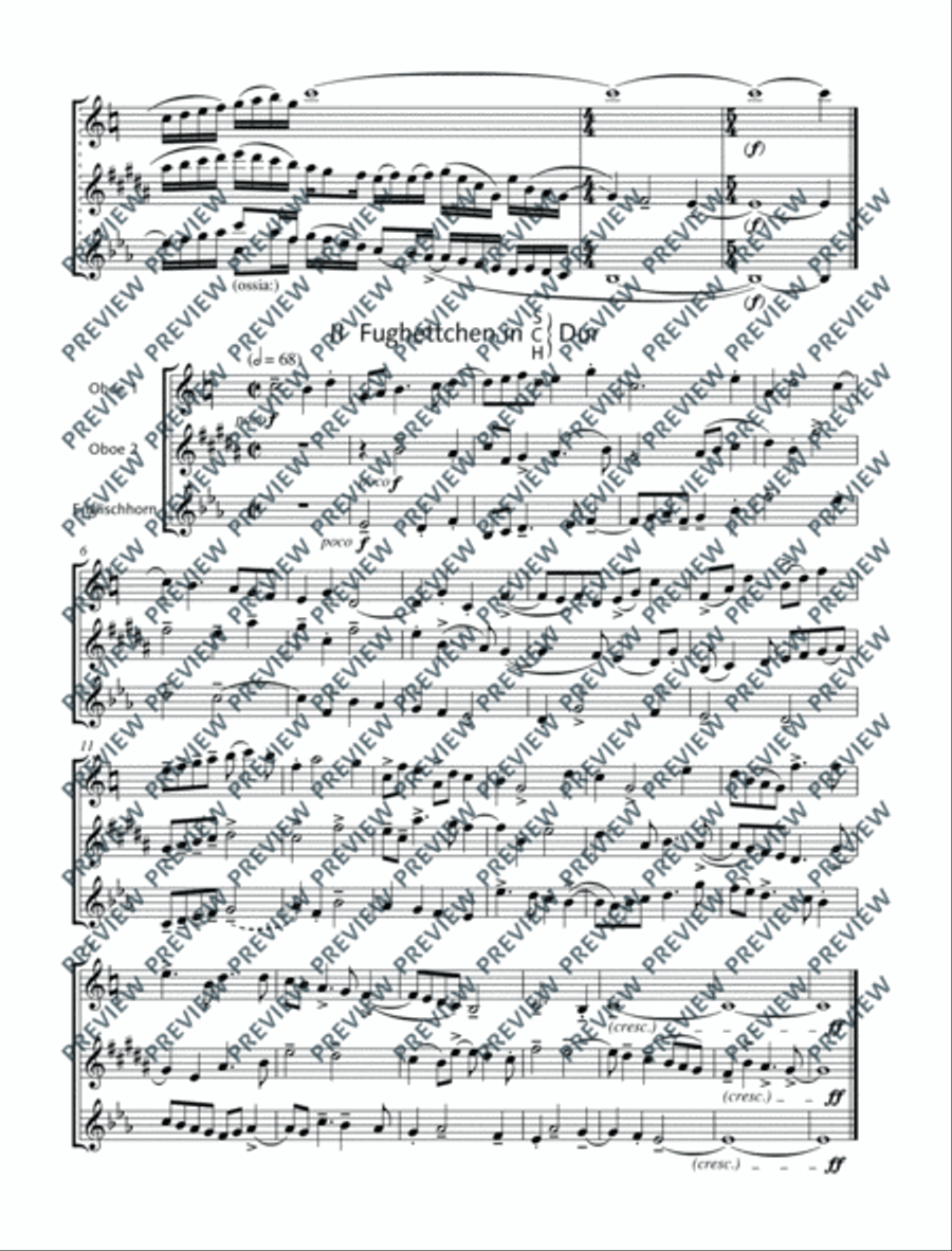 En c(h)œur - encore (Prélude, Fuguette et Hymne à la ronde) English Horn scores gallery preview page 6