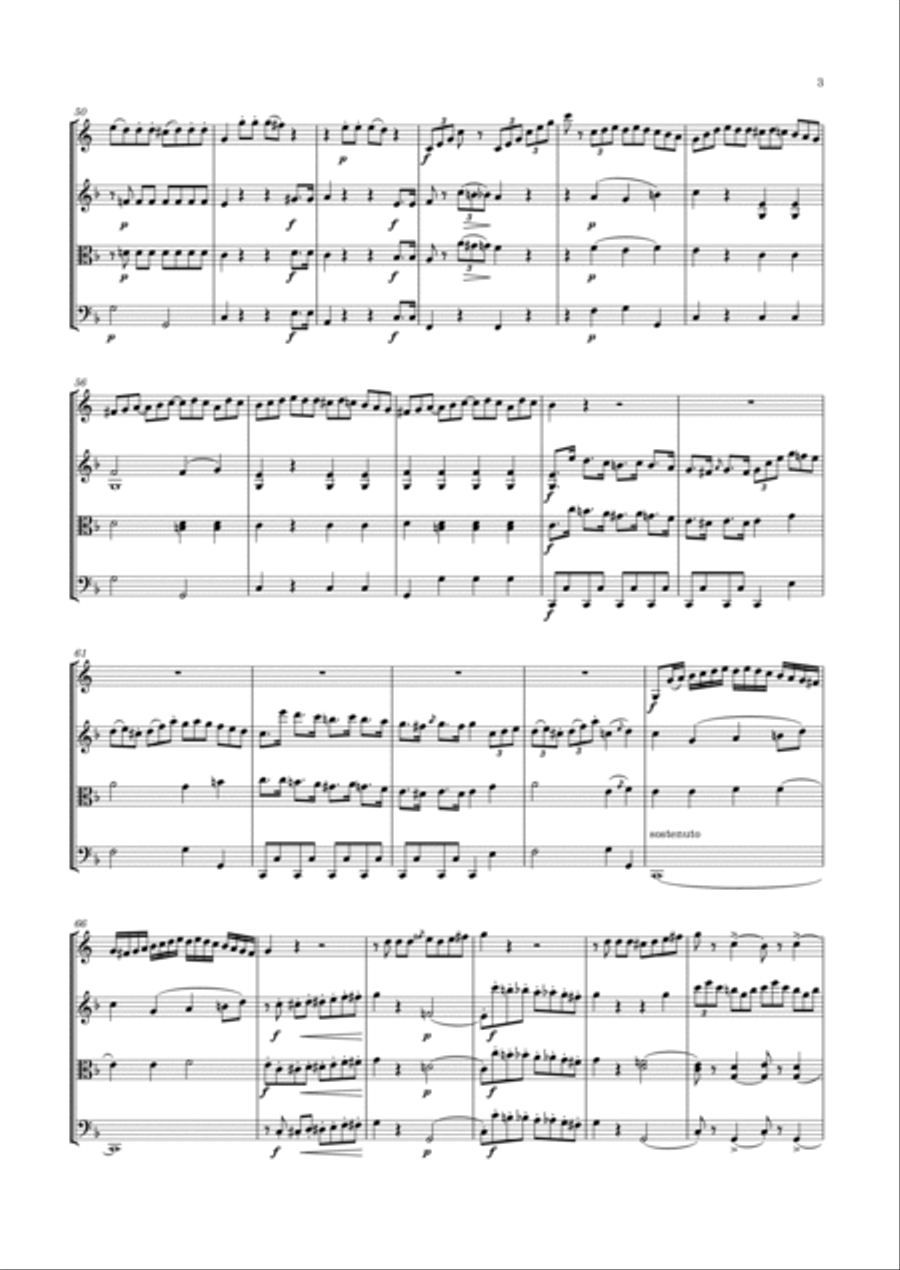 Amon - 3 Quartets for Horn & Strings, Op.20 Small Ensemble scores gallery preview page 4