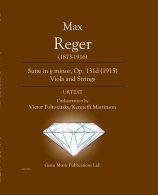 Suite in g minor, Op. 131d (1915) Viola and Strings