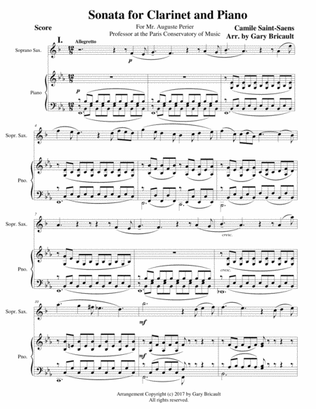 Sonata for Clarinet and Piano - Opus 167