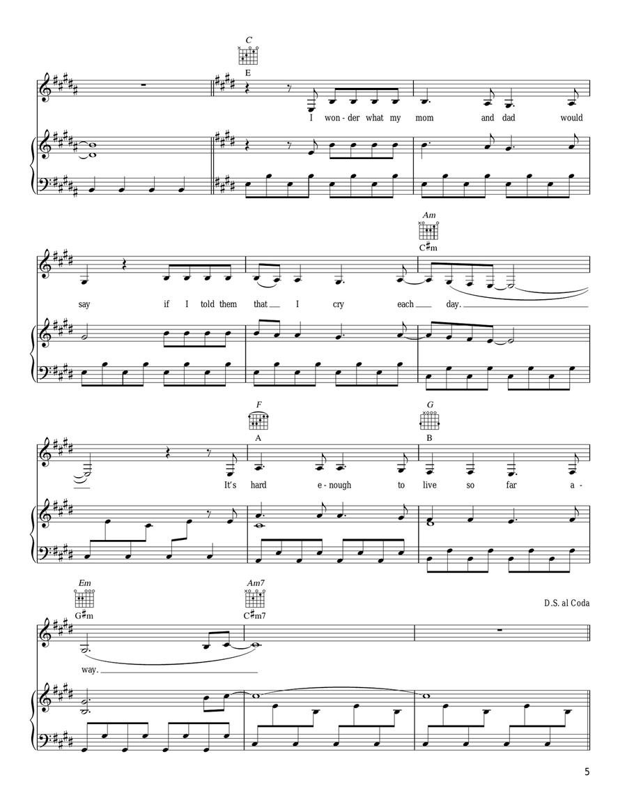 Sad Song Acoustic Guitar scores gallery preview page 5
