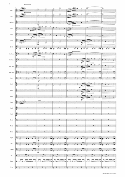 Oriental Dance - Concert Band Score and Parts PDF image number null