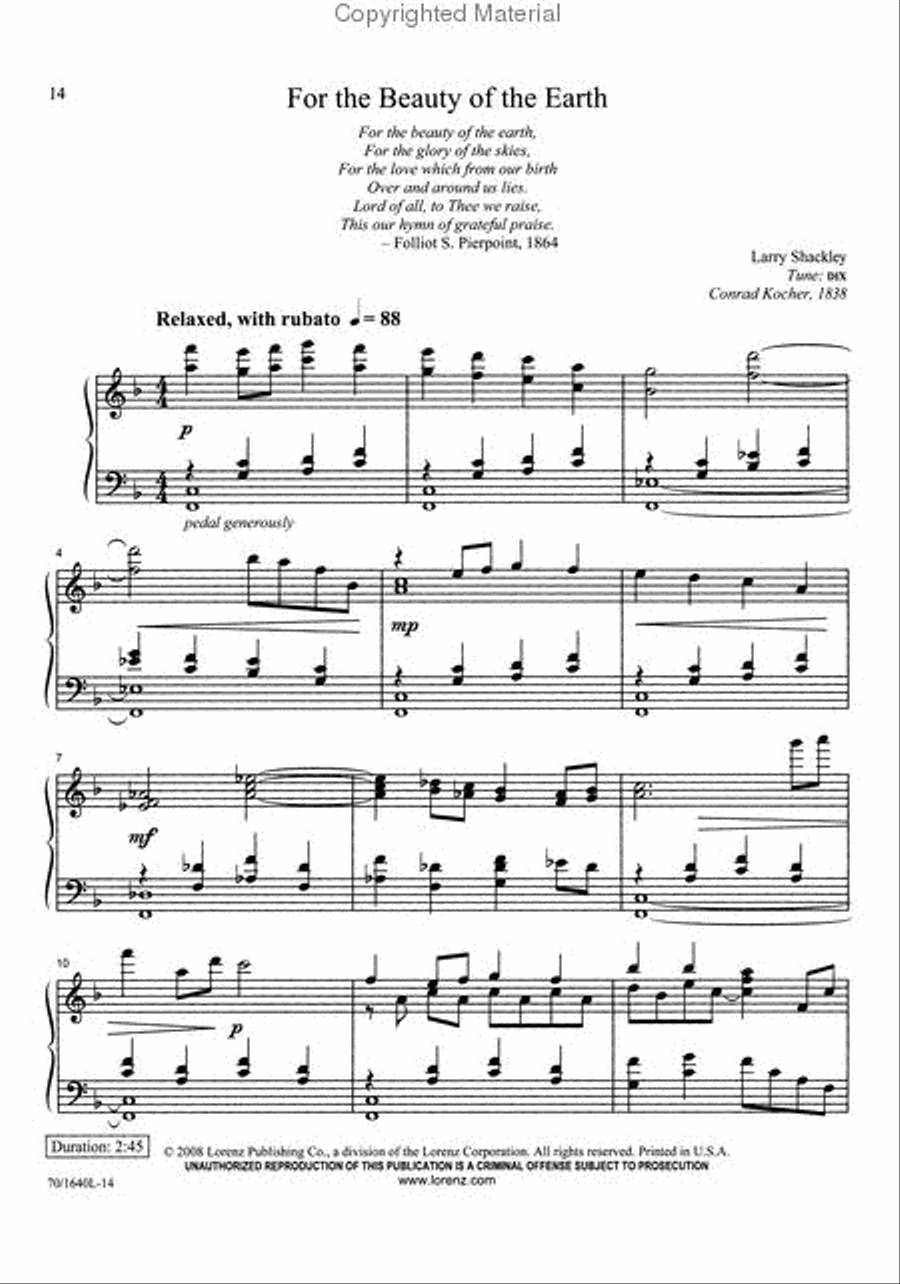 All Nature Sings Piano Solo scores gallery preview page 4