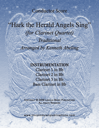 Book cover for Hark The Herald Angels Sing (for Clarinet Quartet)