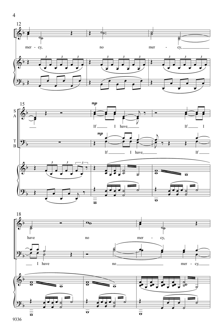 Mercy Mercy 4-Part scores gallery preview page 4