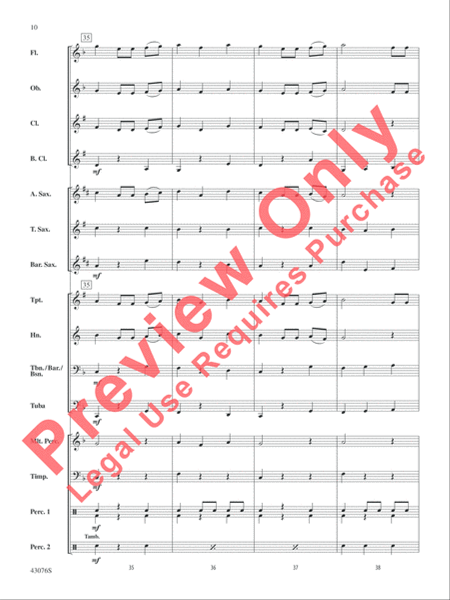 Las Mañanitas Concert Band scores gallery preview page 11