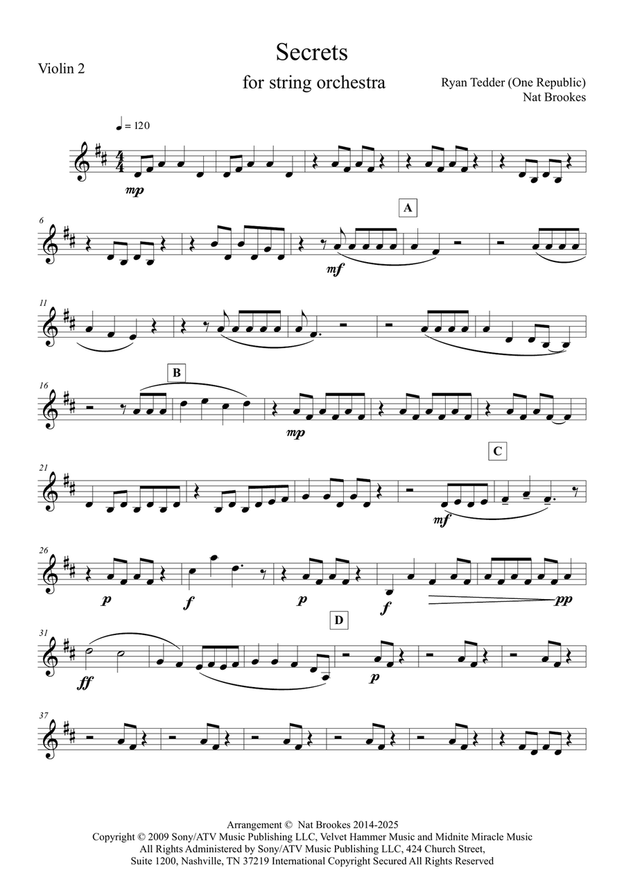 Secrets String Quartet scores gallery preview page 4