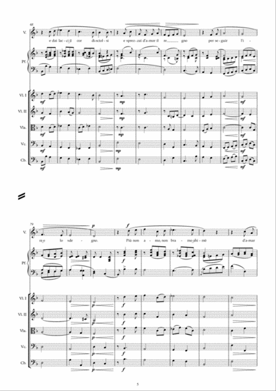 Lungi, lungi è amor da me Chamber Orchestra scores gallery preview page 5
