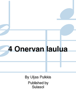 Book cover for 4 Onervan laulua