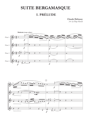 Book cover for Prelude from "Suite Bergamasque" for Flute Quartet