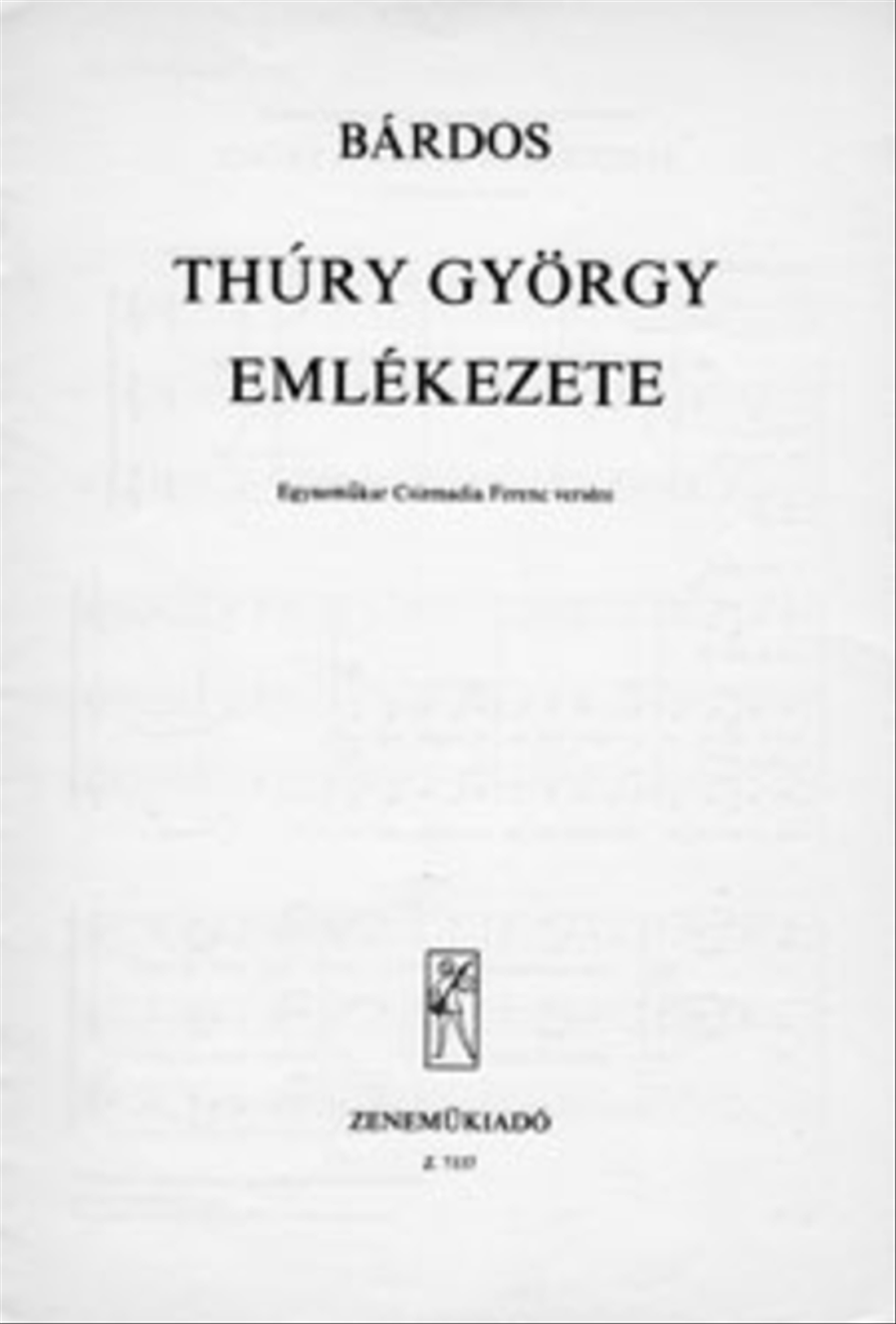 Thury György emlékezete A Cappella scores gallery preview page 1