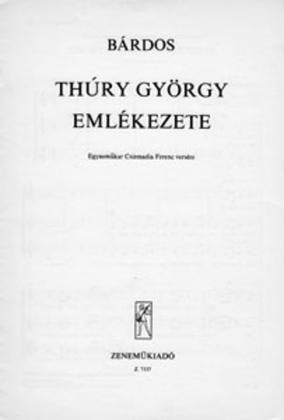 Thury György emlékezete