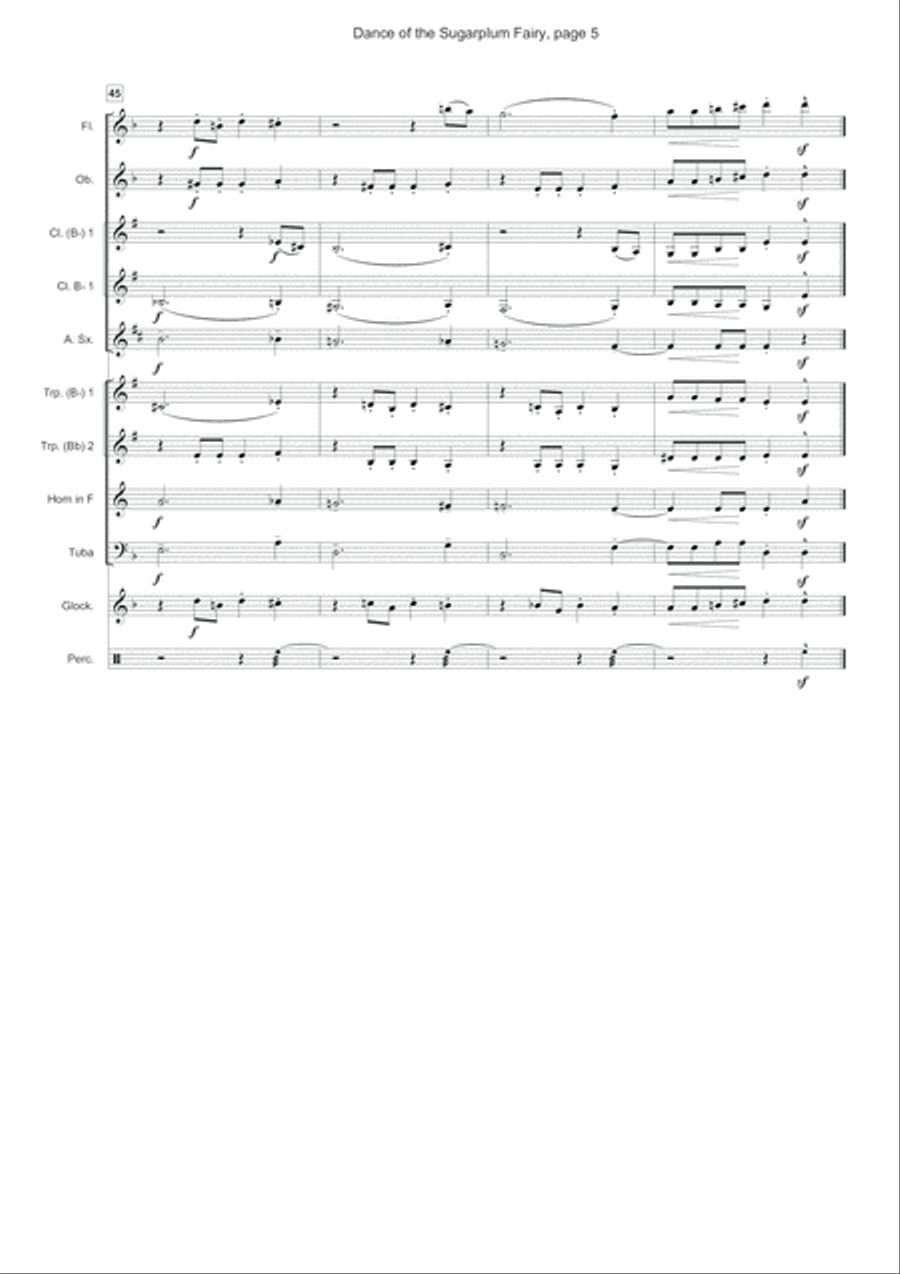 Dance of the sugarplum fairy Concert Band scores gallery preview page 6