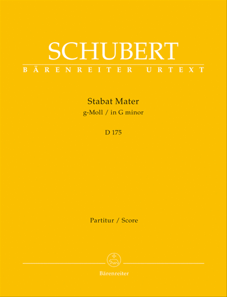 Stabat Mater in G minor D 175 4-Part scores gallery preview page 1