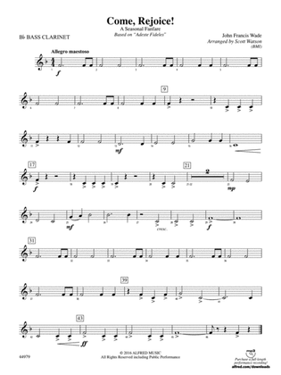 Come, Rejoice!: B-flat Bass Clarinet