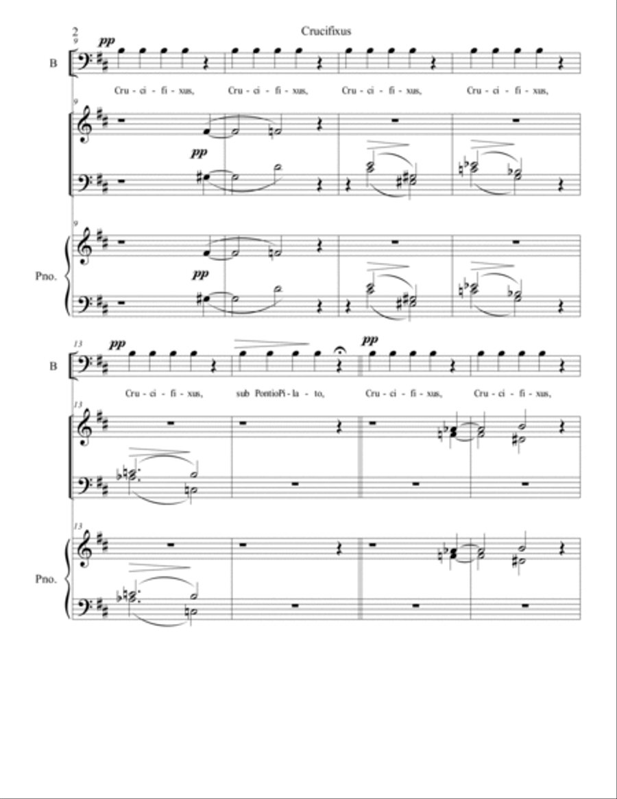 Et incarnatus est - Crucifixus - Et resurrexit 4-Part scores gallery preview page 6