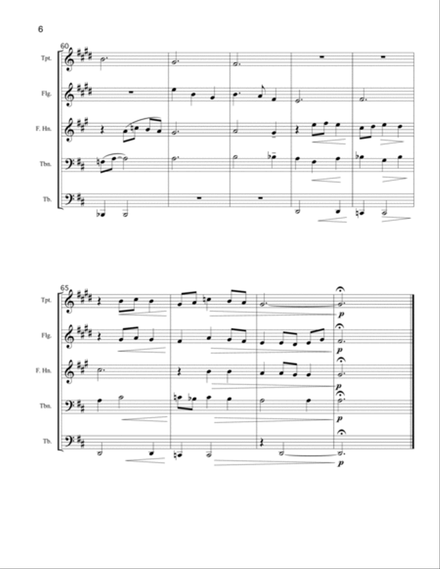 Silent Night Brass Ensemble scores gallery preview page 6