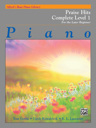 Book cover for Alfred's Basic Piano Course Praise Hits Complete Level 1