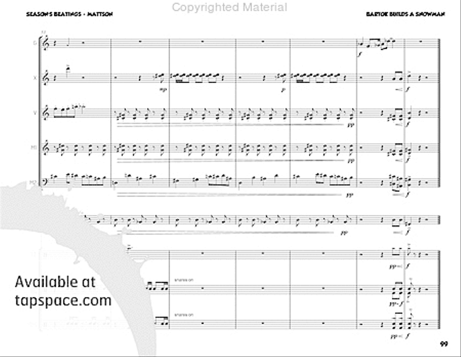 Season's Beatings Percussion Ensemble scores gallery preview page 115